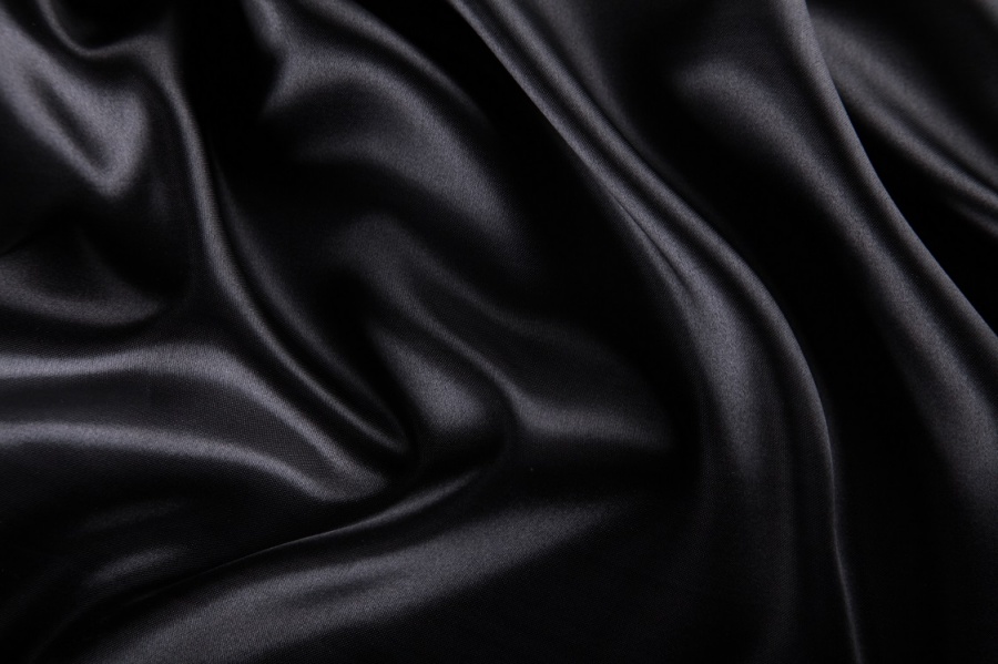 Image of soft black silk fabric