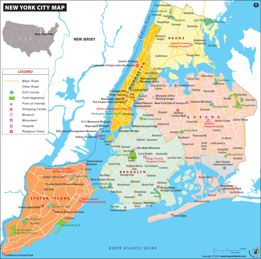 Bản đồ tiểu bang New York của Hoa Kỳ năm 2022